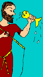 Jesus tells Peter to go fishing